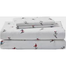 Eddie Bauer Ski Slope Underlakan Röd, Vit (243.84x205.74cm)