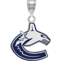 LogoArt Vancouver Canucks Small Pendant - Silver/Blue/White