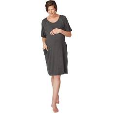 Graviditet & Amning Frida Delivery and Nursing Gown Charcoal