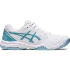 Synthétique Chaussures de sport pour raquette Asics Gel-Dedicate 7 W - White/Smoke Blue