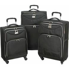 Outer Compartments Suitcase Sets Geoffrey Beene Ultra Lightweight - Set of 3