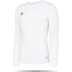 Girls Base Layer Umbro Core LS Crew Baselayer - White