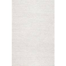 Wool Carpets Nuloom Hand Woven Chunky Woolen Cable White 60x96"