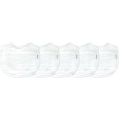 Muslin Bibs Organic Cotton White 5-pack 