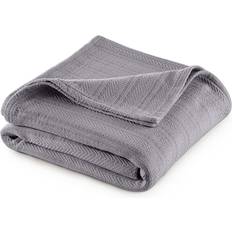 Vellux Loom Woven Blankets Grey (228.6x228.6cm)
