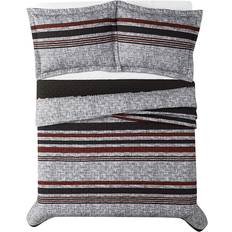 London Fog Warren Stripe Bedspread Grey (228.6x228.6cm)