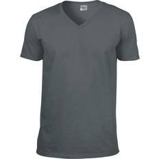 Gildan Soft Style V-Neck Short Sleeve T-shirt M - Charcoal