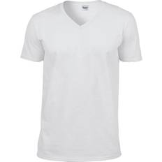 Gildan Soft Style V-Neck Short Sleeve T-shirt M - White