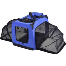 Petlife Hounda Accordion Metal Framed Soft-Folding Collapsible Dual-Sided Expandable Pet Dog Crate Small