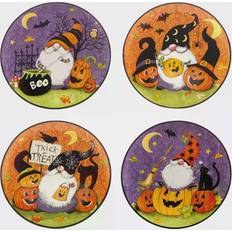 Certified International Halloween Gnomes Dessert Plate 22.86cm 4pcs