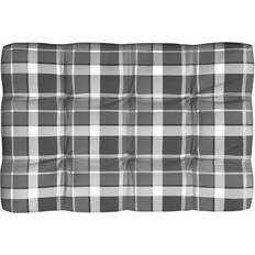 À carreaux Coussins de chaise vidaXL 120x80x10cm Coussin de chaise Gris (120x80cm)