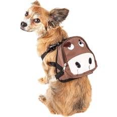 Petlife Mooltese Large-Pocketed Animated Fashion Dog Harness Backpack M