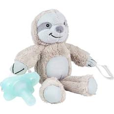 Machine Washable Teething Toys Dr. Brown's Lovey Pacifier & Teether Holder Sloth with Teal Pacifier