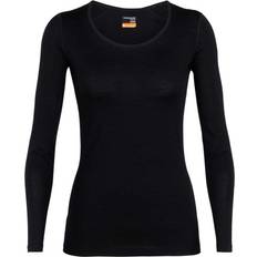 Rood - Vrouw Basislagen Icebreaker Dames 200 Oasis V Longsleeve - Zwart