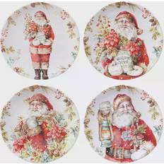 Multicolored Dessert Plates Certified International Christmas Story Dessert Plate 22.86cm 4pcs