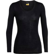 Marrón - Mujer Capas base Icebreaker 175 Everyday Half Zip - Black