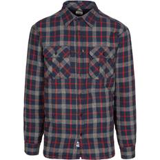 Trespass Men's Fleece Lined Checked Shirt Rapeseed - Navy Check