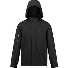 Regatta Mens Feelding Linear Waterproof Bomber Jacket (Black)