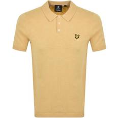 Guld Polotrøjer Lyle & Scott Slub Cotton Knitted Polo Shirt