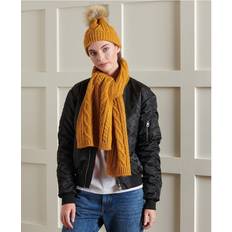 Amarillo Gorras Superdry Lannah Cable Knit Scarf