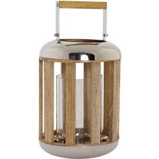 Silver Lanterns Dkd Home Decor Silver Wood Metal (22 x 22 x 32 cm) Lantern