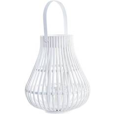 Blanco Linternas Dkd Home Decor Blanco Multicolor Metal Bambú Cristal Urbano 30 x 40 cm 29 x 29 x 34 cm Linterna