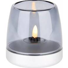 Argent Lanternes Kooduu Bougeoir De Luxe En Verre Et Aluminium Frosted Silver Glow 10 Lanterne