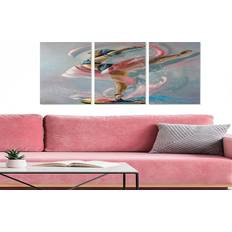 Billeder på tilbud Dekorativ MDF-maleri 3-Dele 20x50 cm Flerfarvet Billede 3stk