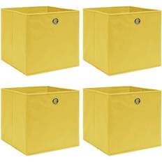 Polyester Boîtes et Paniers vidaXL 288365 Yellow Boîte de rangement 4pcs