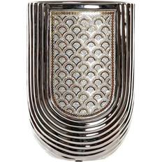 Silver Vases Dkd Home Decor Silver Golden Stoneware (21 x 11 x 31 cm) Vase