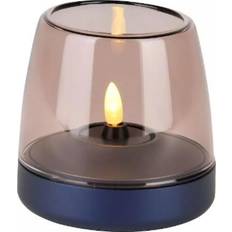 Kooduu Bougeoir De Luxe En Verre Et Aluminium Gris Cobalt Blue Glow 10 Cobalt Blue Lanterne