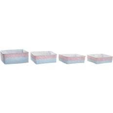 Dkd Home Decor Kurvesæt Polyester Fiber Boho Middelhavet (26 x 26 x 9 cm) Kurv 2stk