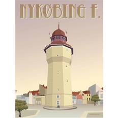 Nykøbing f vattentorns affisch, 30 x 40 cm från Allbuy Allt de bästa!