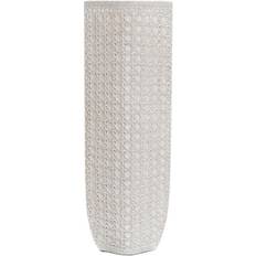 Kunstharz Vasen Dkd Home Decor White Resin Modern (17 x 10 x 47 cm) Vase