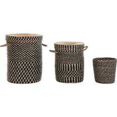 Fibre Kurve Dkd Home Decor Kurvesæt Kolonistil Fiber (45 x 45 x 56 cm) Kurv 45cm 45cm