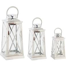 Kristalli Lyhdyt Dkd Home Decor Chromed Crystal Silver Steel (3 Pieces) (22 x 22 x 50 cm) Lantern