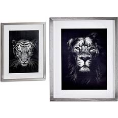 Kristall Tavlor Gift Decor Lion Tiger (3 x 53 x 43 cm) (43 x 3 x 53 cm) Tavla