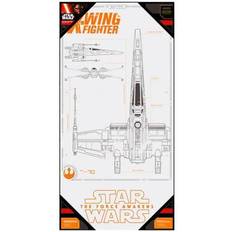 Star Wars Episode VII Glass X-Wing Fighter (50 x 25cm)