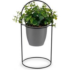 Ibergarden Dekorativ plante Grå Med støtte Metal Plastik (14 x 30 x 14 cm) Ramme