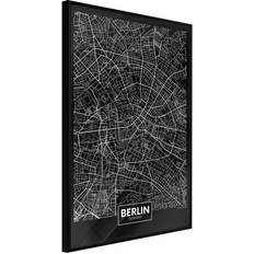 Arkiio Affisch Dark Map of Berlin [Poster] 30x45 Poster