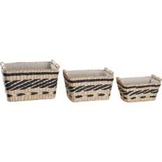 Vliesstoff Körbe Dkd Home Decor "Korg set Polyester Kolonial Fibrer (38 x 26 x 24 cm) Basket