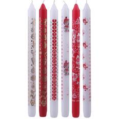 White Advent Candles Creativ Company Advent Candles, H: 30 cm, D 22 mm, red, white, 24 pc/ 1 box Advent Candle