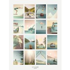 Vissevasse Go Baby Let's Go baby 30x40 cm Plakat