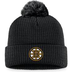 Fanatics Boston Bruins Core Primary Logo Cuffed Knit Beanie with Pom