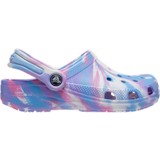 Veganska Tofflor Barnskor Crocs Kid's Classic Marbled Clog - White/Pink