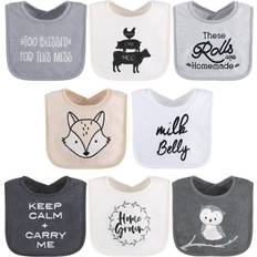 Multicolored Food Bibs The Peanutshell Cotton Baby Bibs Cute Sayings 8-pack