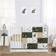 Buffalo check fabric Sweet Jojo Designs Woodland Camo Crib Bedding 4 Piece Set