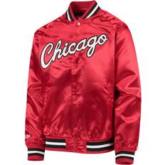 Mitchell & Ness Red Chicago Bulls Hardwood Classics Satin Raglan Full-Snap Jacket