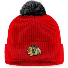 Fanatics Chicago Blackhawks Team Cuffed Knit Beanie with Pom