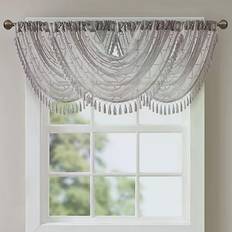 Madison Park Irina Diamond Sheer Waterfall Window Valance 96.52x116.84cm